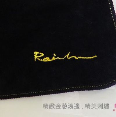 剪絨金蔥刺繡小方巾